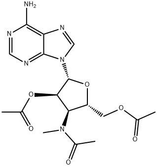 3'-Deoxy-3'-(N-methylacetylamino)adenosine 2',5'-diacetate Struktur