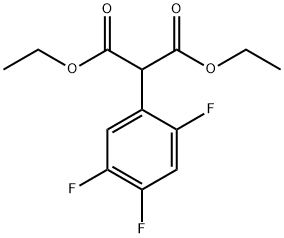 Propanedioic acid, 2-(2,4,5-trifluorophenyl)-, 1,3-diethyl ester Struktur