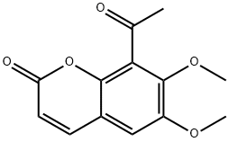 2H-1-Benzopyran-2-one, 8-acetyl-6,7-dimethoxy- Struktur