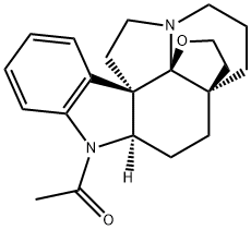 1-Acetyl-19,21-epoxyaspidospermidine Struktur