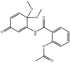 2-(6-Methoxy-3-oxocyclohexa-1,4-dienylcarbaMoyl)phenyl acetate coMpound with MethoxyMethane (1:1) Struktur