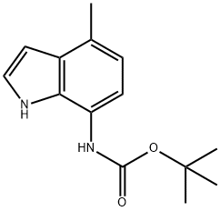 tert-butyl (4-methyl-1H-indol-7-yl)carbamate                     289483-84-7 Struktur