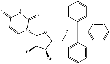 Uridine, 2'-deoxy-2'-fluoro-5'-O-(triphenylmethyl)- (9CI) Struktur