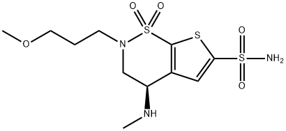 4-Desethylamino 4-Methylamino Brinzolamide Struktur