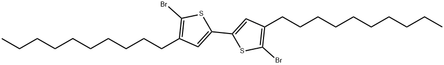 5,5'-dibromo-4,4'-bis(decyl)-2,2'-bithiophene Struktur