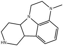 1H-Pyrido[3',4':4,5]pyrrolo[1,2,3-de]quinoxaline, 2,3,6b,7,8,9,10,10a-octahydro-3-methyl- Struktur