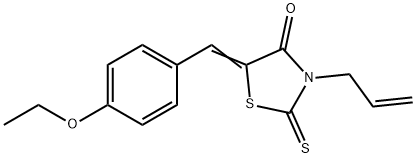 (5Z)-5-[(4-ethoxyphenyl)methylidene]-3-prop-2-enyl-2-sulfanylidene-1,3-thiazolidin-4-one Struktur