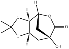 (3aR,4R,7S,8aR)-Tetrahydro-7-hydroxy-2,2-dimethyl-4,7-methano-1,3-dioxolo[4,5-c]oxepin-6(4H)-one Struktur