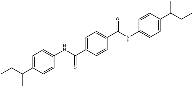 1-N,4-N-bis(4-butan-2-ylphenyl)benzene-1,4-dicarboxamide Struktur