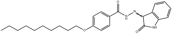 4-decoxy-N'-(2-oxoindol-3-yl)benzohydrazide Struktur