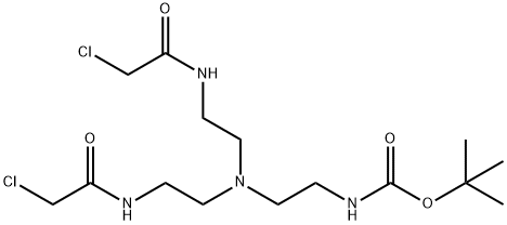 2N-Boc-2',2''-triaminotriethylamine-bis(chloroacetamide) Struktur