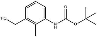 Carbamic acid, N-[3-(hydroxymethyl)-2-methylphenyl]-, 1,1-dimethylethyl ester Struktur