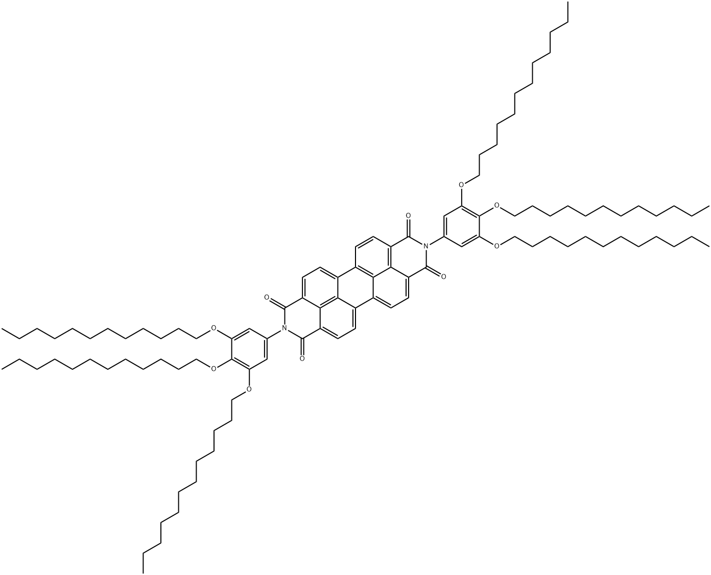 N,N'-bis(3,4,5-tridodecyloxyphenyl)-3,4,9,10-perylenedicarboxiMide Struktur