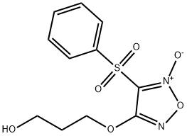 3-(4-benzenesulfonyl-5-oxy-furazan-3-yloxy)-propan-1-ol, 361541-87-9, 結構式