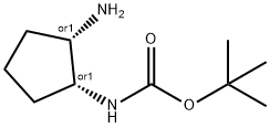 Carbamic acid, [(1R,2S)-2-aminocyclopentyl]-, 1,1-dimethylethyl ester, rel- Struktur