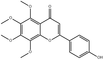 4H-1-Benzopyran-4-one, 2-(4-hydroxyphenyl)-5,6,7,8-tetramethoxy- Struktur