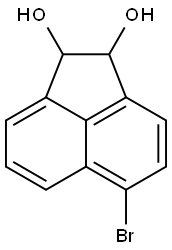 1,2-Acenaphthylenediol, 5-bromo-1,2-dihydro- Struktur