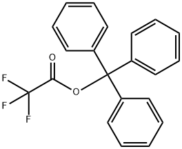 Acetic acid, 2,2,2-trifluoro-, triphenylmethyl ester Struktur