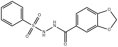 N'-(benzenesulfonyl)-2H-1,3-benzodioxole-5-carbohydrazide Struktur