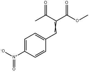 Butanoic acid, 2-[(4-nitrophenyl)methylene]-3-oxo-, methyl ester Struktur