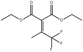 Propanedioic acid, 2-(2,2,2-trifluoro-1-methylethylidene)-, 1,3-diethyl ester Struktur