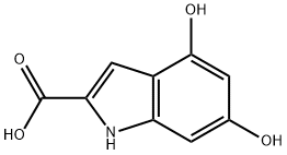 1H-Indole-2-carboxylic acid, 4,6-dihydroxy- Struktur