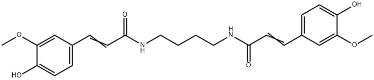 2-Propenamide, N,N'-1,4-butanediylbis[3-(4-hydroxy-3-methoxyphenyl)- Struktur