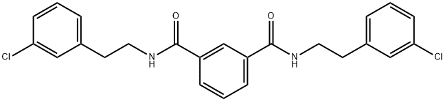 1-N,3-N-bis[2-(3-chlorophenyl)ethyl]benzene-1,3-dicarboxamide Struktur