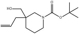 3-烯丙基-3-(羥甲基)哌啶-1-羧酸叔丁酯, 441773-93-9, 結(jié)構(gòu)式