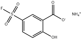 Benzoic acid, 5-(fluorosulfonyl)-2-hydroxy-, ammonium salt (1:1) Struktur