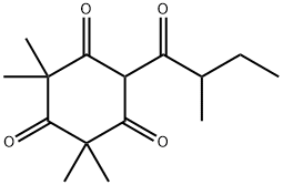 1,3,5-Cyclohexanetrione, 2,2,4,4-tetramethyl-6-(2-methyl-1-oxobutyl)- Struktur