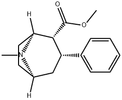 8-Azabicyclo[3.2.1]octane-2-carboxylic acid, 8-methyl-3-phenyl-, methyl ester, (1S,2R,3R,5R)- Struktur