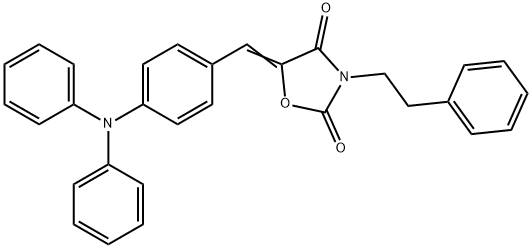 2,4-Oxazolidinedione,5-[[4-(dipenylamino)phenyl]methlene-3-(2-phenylethyl)- Struktur