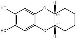 Dibenzo[b,e][1,4]dioxin-2,3-diol, 5a,6,7,8,9,9a-hexahydro-, (5aR,9aS)-rel- (9CI) Struktur