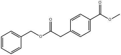 Benzeneacetic acid, 4-(methoxycarbonyl)-, phenylmethyl ester Struktur