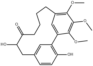 3,7-Dihydroxy-15,16,17-trimethoxytricyclo[12.3.1.12,6]nonadeca-1(18),2,4,6(19),14,16-hexen-9-one Struktur