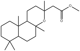 1H-Naphtho[2,1-b]pyran-3-acetic acid, dodecahydro-3,4a,7,7,10a-pentame thyl-, methyl ester Struktur