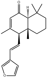 (4S)-4α-[(Z)-2-(3-Furyl)vinyl]-4a,5,6,7,8,8aβ-hexahydro-3,4aα,8,8-tetramethylnaphthalen-1(4H)-one Struktur