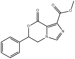 5,6-Dihydro-8-oxo-6-phenyl-8H-imidazo[5,1-c][1,4]oxazine-1-carboxylic acid methyl ester Struktur