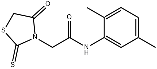 N-(2,5-dimethylphenyl)-2-(4-oxo-2-sulfanylidene-1,3-thiazolidin-3-yl)acetamide Struktur