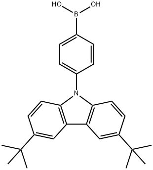 Boronic acid, B-[4-[3,6-bis(1,1-dimethylethyl)-9H-carbazol-9-yl]phenyl]- Struktur