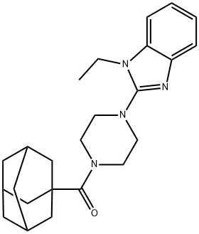 Piperazine, 1-(1-ethyl-1H-benzimidazol-2-yl)-4-(tricyclo[3.3.1.13,7]dec-1-ylcarbonyl)- (9CI) Struktur