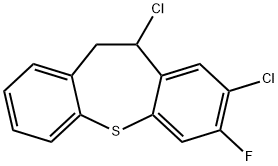 Dibenzo[b,f]thiepin, 2,11-dichloro-3-fluoro-10,11-dihydro- Struktur