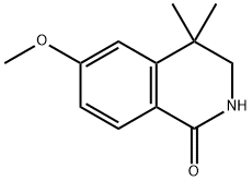 1(2H)-Isoquinolinone, 3,4-dihydro-6-methoxy-4,4-dimethyl- Struktur