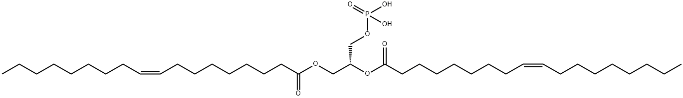 9-Octadecenoic acid (9Z)-, 1,1'-[(1R)-1-[(phosphonooxy)methyl]-1,2-ethanediyl] ester Struktur