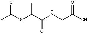 Glycine, N-[2-(acetylthio)-1-oxopropyl]- Struktur