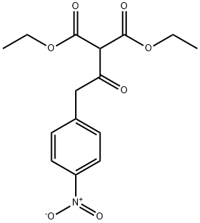 Propanedioic acid, 2-[2-(4-nitrophenyl)acetyl]-, 1,3-diethyl ester Struktur