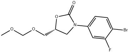 (5R)-3-(4-Bromo-3-fluorophenyl)-5-[(methoxymethoxy)methyl]-2-oxazolidinone Struktur