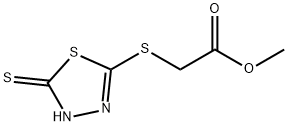 methyl 2-[(2-sulfanylidene-3H-1,3,4-thiadiazol-5-yl)sulfanyl]acetate Struktur