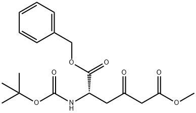 Benzyl-2-N-BOC-5-carbomethoxy-4-oxo-pentanate Struktur